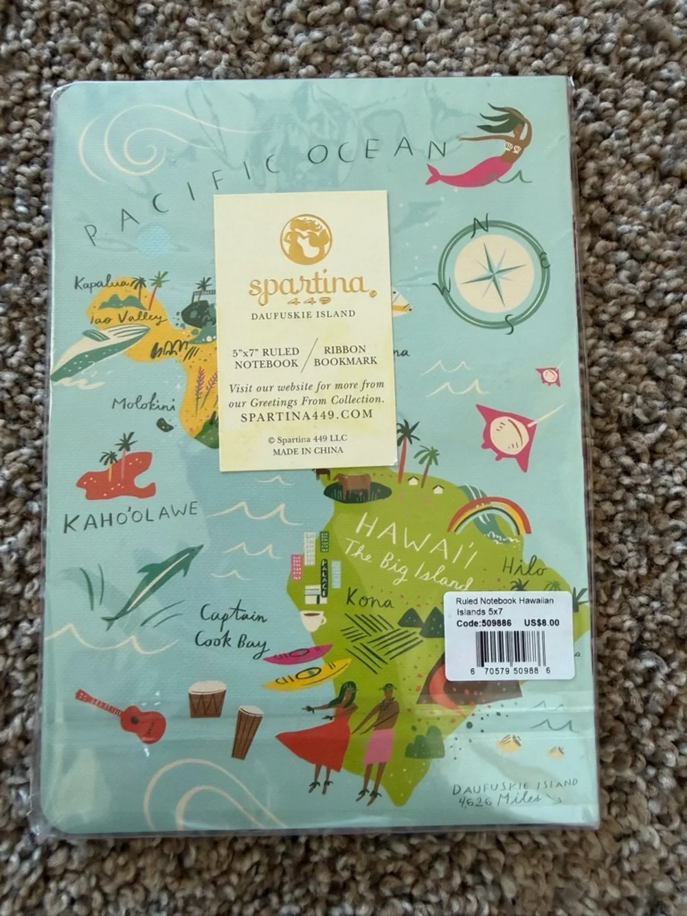 SPARTINA 449 Hawaiian Islands Ruled Notebook